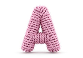 Letter A in Soft Knitted Yarn