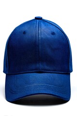 blue baseball cap isolated on gray background