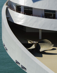 Massive Italian family cruiseship cruise ship Fantasia, Splendida or Divina in Civitavecchia during...