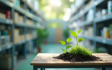 Producing biodegradable solutions biotechnology facility clean environment sustainable practices innovative technologies. High quality