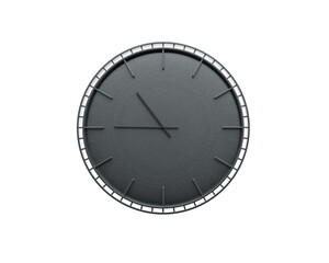 A Modern Dark Gray Wall Clock Ten Forty Five 10 45 Minimalist For Modern Interiors 3D Illustration