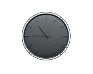 A Modern Dark Gray Wall Clock Ten Forty Five 10 45 Minimalist For Modern Interiors 3D Illustration
