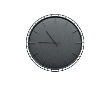 A Modern Dark Gray Wall Clock Ten Forty Five 10 45 Minimalist For Modern Interiors 3D Illustration