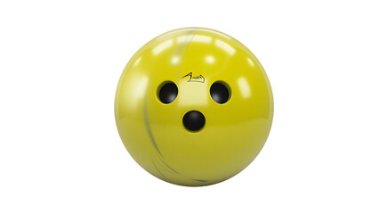 Fototapeta premium Yellow bowling ball isolated on transparent background 