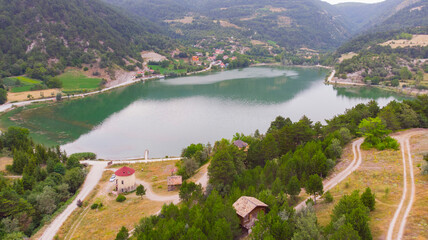 Fototapeta premium Aerial view of Bolu Cubuk Lake
