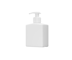 Sleek white pump bottle, ideal for soap, lotion, or sanitizer. Minimalist