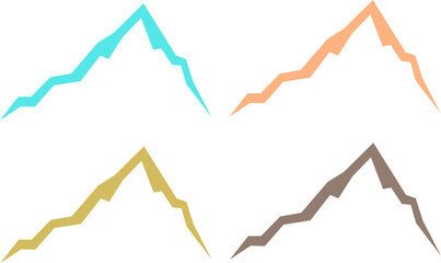 COLORFUL HILLS SIGN SYMBOL LOGO VECTOR 
