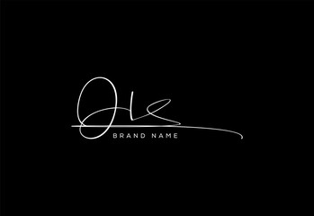 OL letter beauty cursive handwriting logo. vector logo| abstract logo| minimalist logo| brand identity| calligraphy design.