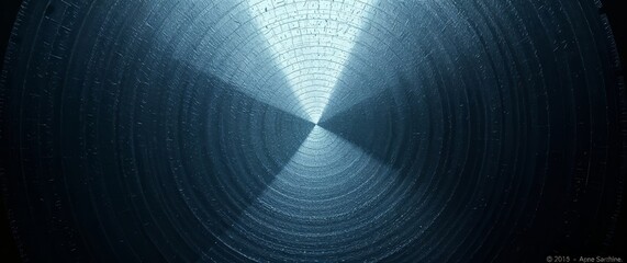 Blue metal texture showing concentric radial light