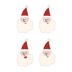 色んな表情のサンタさんのイラスト【クリスマス】