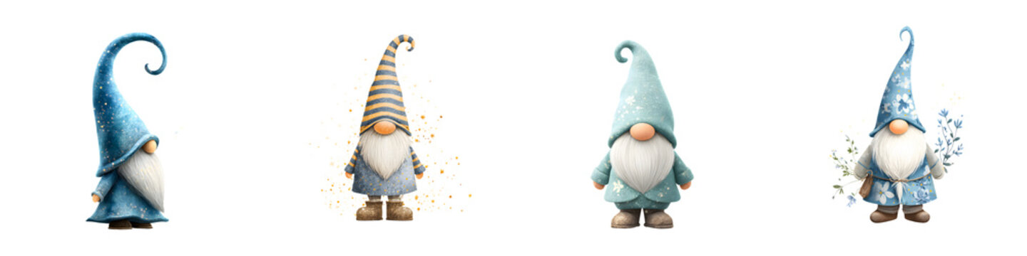 Charming Watercolor Gnome Collection: Whimsical Holiday Characters