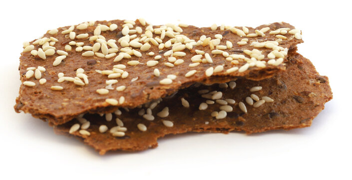 Homemade sesame crackers