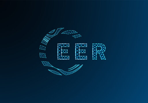 EER low poly letter logo vector design. EER lower poly logo design. EER unique low poly logo design.