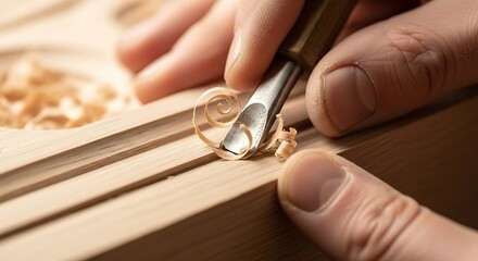 Artisan crafting fine woodwork with precision and traditional method