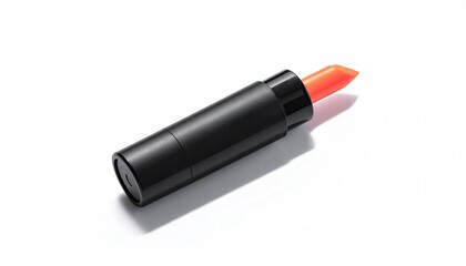 Orange lipstick in black tube