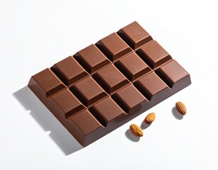 Dark chocolate bar with almonds