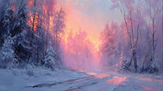 snovy trees on winter mountains