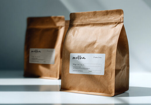 Eco Friendly Brown Paper Packaging Mockup PSD