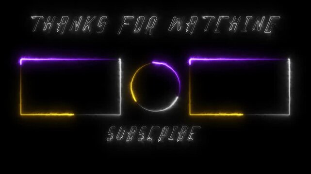 3 Color Saber Effect YouTube End Screen or Outro Design | Animated YouTube end screen