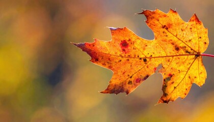 Autumn leaf, vibrant colors
