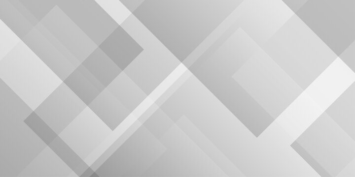 Abstract tech gradient white, gray creative triangle geometric technology space rectangle randomly arranged white line background. minimal paper web overlap presentation design.	
