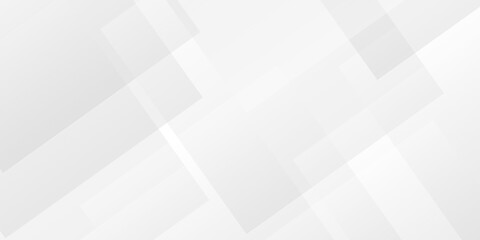 Abstract tech gradient white, gray creative triangle geometric technology space rectangle randomly arranged white line background. minimal paper web overlap presentation design.	