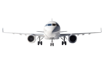 Fototapeta premium Sleek modern airliner front view studio photograph showing advanced aircraft design