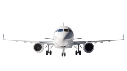 Sleek modern airliner front view studio photograph showing advanced aircraft design