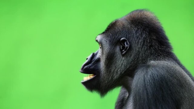 gorilla talking isolated on green screen background vfx projects video 