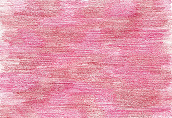 Fototapeta premium Hand drawn abstract texture with different pink shades colored pencil strokes. Horizontal strokes. Seamless background for scrapbooking, print design, packaging, digital paper, creative craft projects