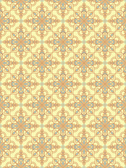 Floral damask oreintal seamless pattern warm color.Geometric motif flower ornament hand drawn vector element.Ethnic traditional Indian,Arabian,tribal illustration.For print,fabric,carpet,wrap,decorate