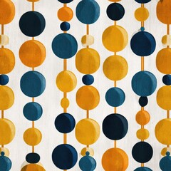 Abstract pattern of colorful beaded strands