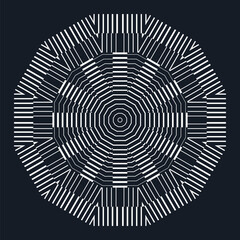 Symmetrical composition of geometric shapes. Abstract element for design. Vector illustration in a flat style.