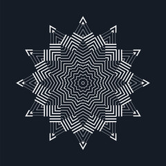 Symmetrical composition of geometric shapes. Abstract element for design. Vector illustration in a flat style.