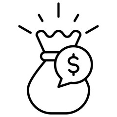 Financial Consulting Outline Icon