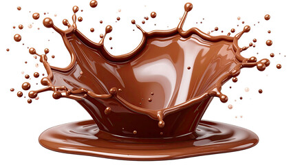 Chocolate splash, vibrant and dynamic, liquid motion shown