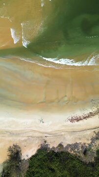 Aerial View of Goa Coastline with Mobor, Betul and Cavelossim Beaches along the Arabian Sea, India, Goa, Goa beach, Aerial beach, 4k reel content