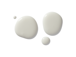 white paint drops isolated