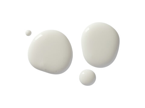 white paint drops isolated