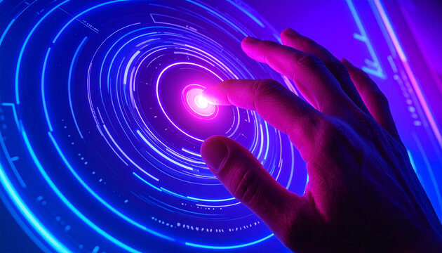 Symbol of access security between man and artificial intelligence