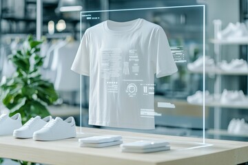 Futuristic Retail Display with Holographic Sales Projections for Targeted Marketing Strategies