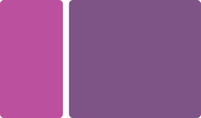 Two distinct rectangular shapes, one vertical magenta and one horizontal purple, placed sidebyside with rounded corners on a