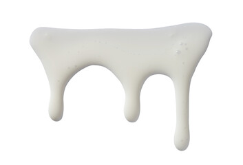 white paint dripping down isolated