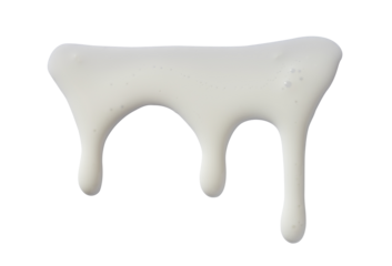 white paint dripping down isolated