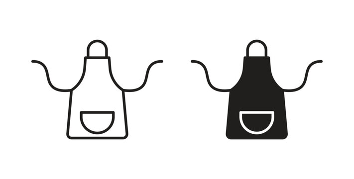 Apron icons, vector symbols. filled flat sign