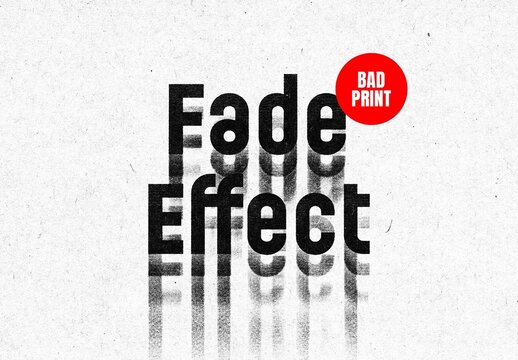 Bad Print Text Effect Mockup