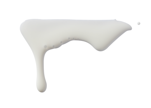 white paint dripping isolated