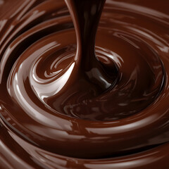 Delicious melted chocolate treat with creamy texture high resolution photo