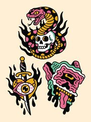 vector illustration of a tribal tattoo