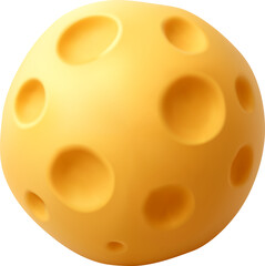 3d Full Moon with Crater